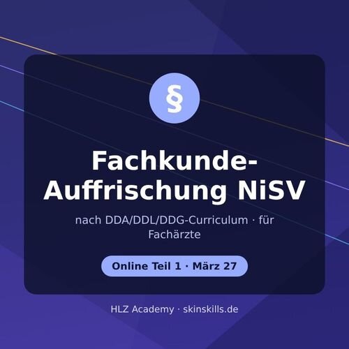 Kursbild Fachkunde-Auffrischung NiSV – skinskills